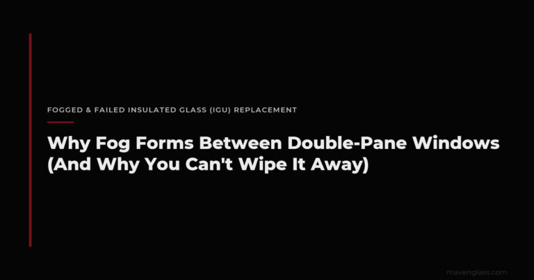 Foggy Double Pane Windows: Why It Happens
