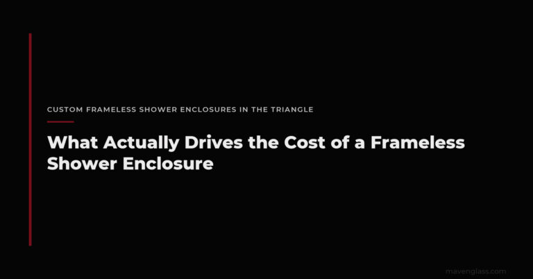 Frameless Shower Enclosure Cost Factors Explained