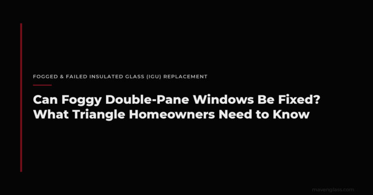 Can Foggy Double-Pane Windows Be Fixed?