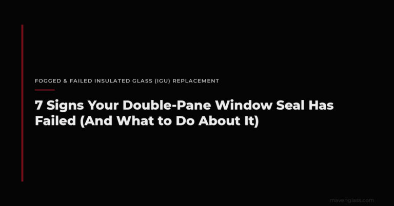 7 Signs Your Double-Pane Window Seal Has Failed