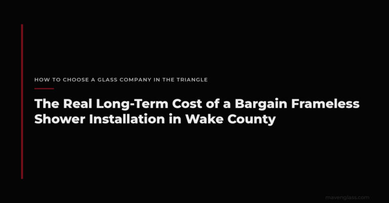 Bargain Frameless Shower Installation: The Real Cost
