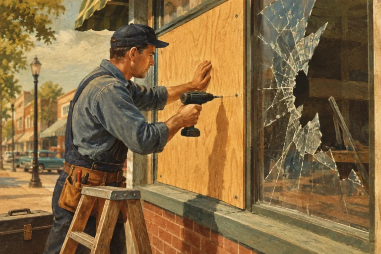 How to Secure Damaged Storefront Glass Fast